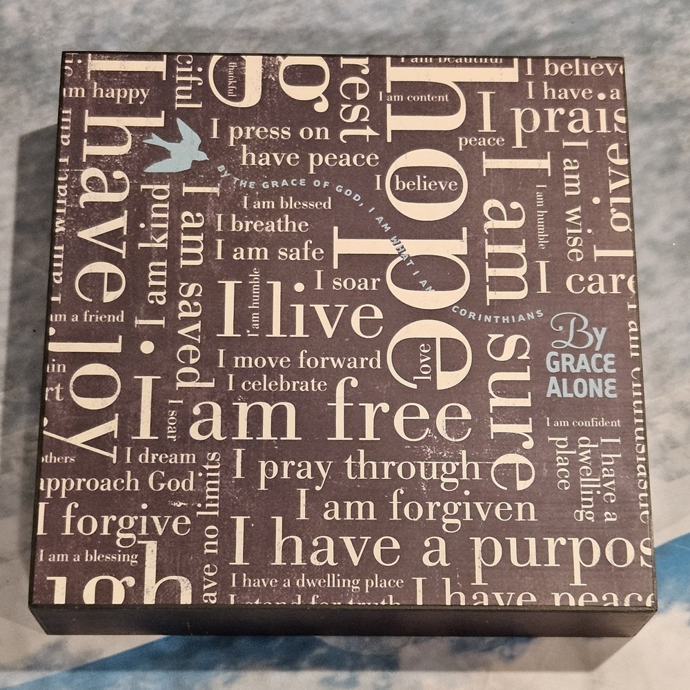 Grace Alone Christian Wood Block Sign Blessings Unlimited 2009